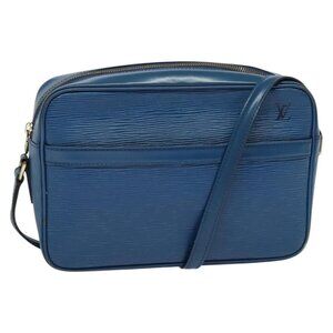 Authentic LOUIS VUITTON Epi Trocadero 27 Shoulder Bag Blue M52315 LV